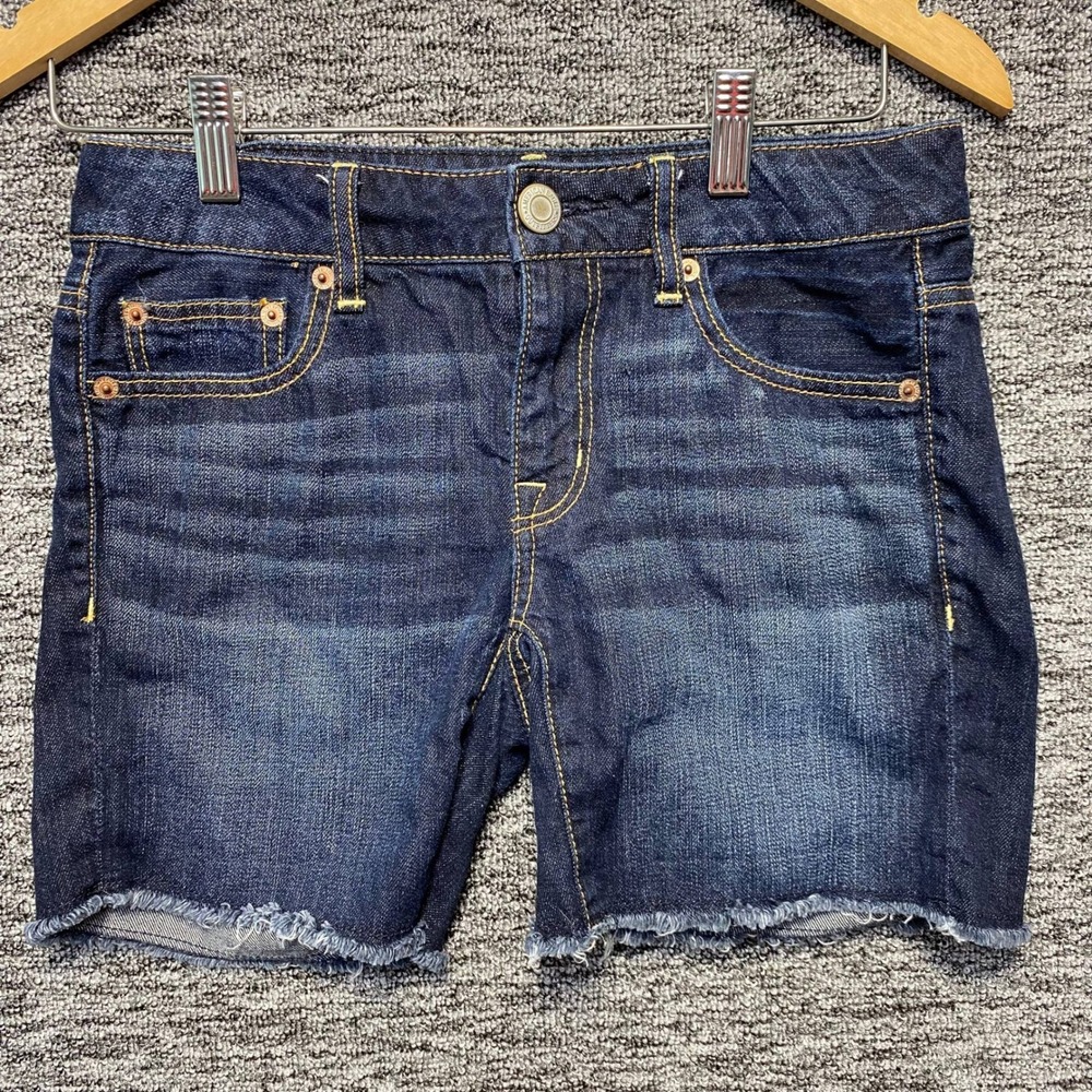 American Eagle Denim Shorts‎ Women 00 Blue Raw Hem Cut Off Casual Summer Jean
